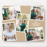 Moderne, stilvolle Mehrfamilienfamilie Wohngestalt Mousepad<br><div class="desc">Moderne,  stilvolle Multi-Foto-Wohngestaltung. Die Farbe Beige kann geändert werden.</div>