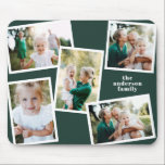 Moderne, stilvolle Mehrfamilienfamilie Wohngestalt Mousepad<br><div class="desc">Moderne,  stilvolle Multi-Foto-Wohngestaltung. Die grüne Farbe kann geändert werden.</div>