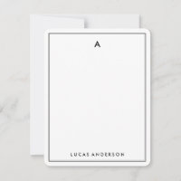 Moderne, stilvolle Mit Monogramm Stationery Note C