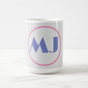 Moderne, stilvolle Monogram Blue Initial Letters G Kaffeetasse
