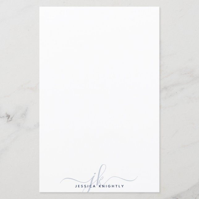 Moderne, stilvolle Monogram Initials Navy Blue Min (Vorderseite)