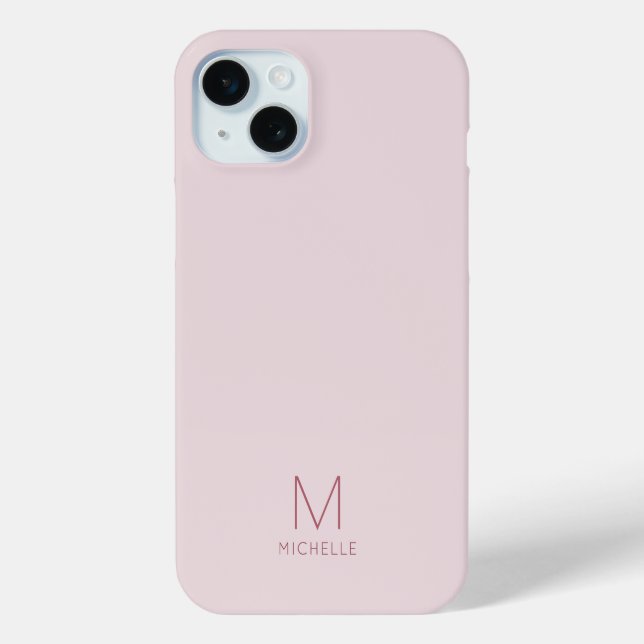 Moderne, stilvolle Monogram Template Rose Gold Case-Mate iPhone Hülle (Rückseite)