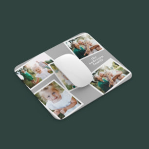 Moderne, stilvolle Multi-Foto-Wohngestaltung grau Mousepad