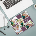 Moderne, stilvolle MultiFoto-Familie lila Mousepad<br><div class="desc">Moderne,  stilvolle Multi-Foto-Wohngestaltung. Die lila,  elegante Farbe kann geändert werden.</div>