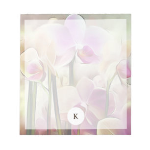 Moderne, stilvolle Orchids Hinzufügen des ersten Notizblock