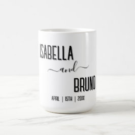 Moderne, stilvolle Personalisierte Schwarz-Text-Ho Kaffeetasse