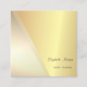 Moderne stilvolle professionelle geometrische Gold Quadratische Visitenkarte