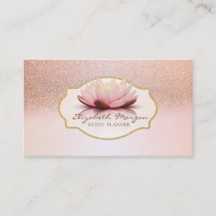 Moderne stilvolle, Rahmen Glitter Lotus Visitenkarte