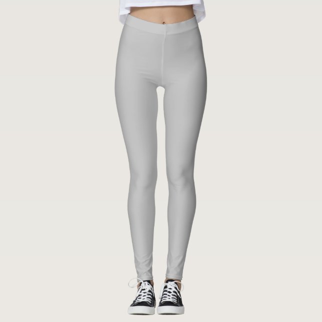 Moderne, stilvolle Schwarz und Silber geprüft Leggings (Vorderseite)