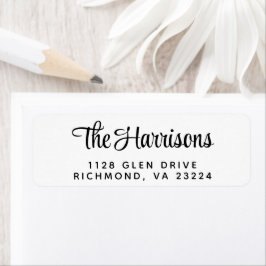 Moderne, stilvolle Script-Rücksendeadresse