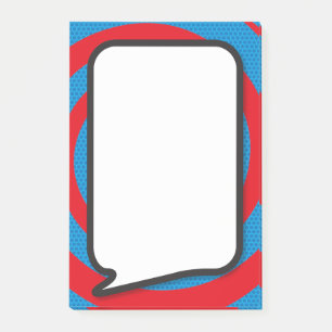Moderne stilvolle Sprechblase im Comic-Stil Post-it Klebezettel