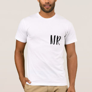 Moderne stilvolle trendige Monogramm-Initialen Des T-Shirt