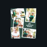 Moderne, stilvolle und familiengrüne Wohngestaltun Leinwanddruck<br><div class="desc">Moderne,  stilvolle Multi-Foto-Wohngestaltung. Moderne dunkelgrüne Farbe kann verändert werden.</div>