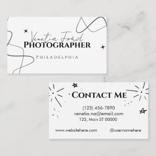 Moderne stilvolle Y2K Elegant Bold Typografy Sleek Visitenkarte