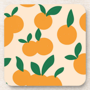 Moderne stilvolle Zitrusfrucht-Orangen-Muster Getränkeuntersetzer