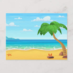 Moderne Strandlandschaft Natur Postkarte