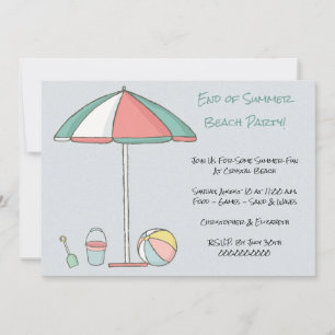 Moderne Strandparty Einladung