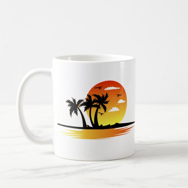 Moderne Strandreise Kaffeetasse (Links)