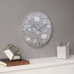 Moderne Strandtreibholz-Ozean-Muscheln Große Wanduhr<br><div class="desc">Moderne Sommerozean-Stranduhr mit Treibholz Hintergrund und Seashells.</div>
