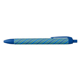 Moderne Streifen Blau Kugelschreiber