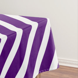 Moderne Streifen | Chic Royal Lila & weiß gestreif Tischdecke