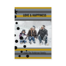 Moderne Streifen Custom Foto Weihnachtsbaum Urlaub