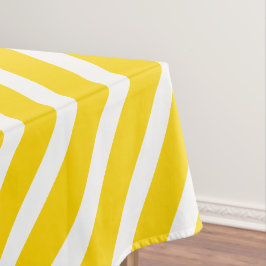 Moderne Streifen | Elegant, weiß und goldgestreift Tischdecke