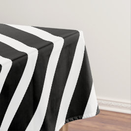 Moderne Streifen | Eleganter Schwarz-Weiß-Streifen Tischdecke