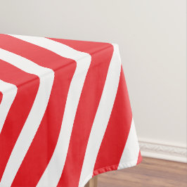 Moderne Streifen | Glamour rot und weiß gestrichen Tischdecke