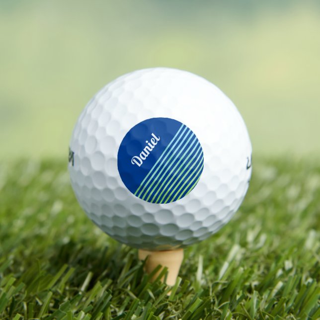 Moderne Streifen Golfer Lover Erstellen Sie Ihren  Golfball (Insitu T-Shirt)