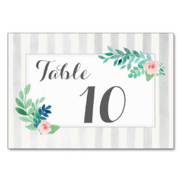 Moderne Streifen Hochzeitswasser Bohemisch Tischnummer