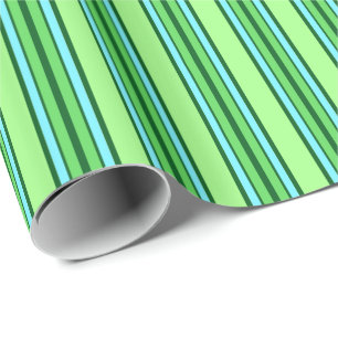 Moderne Streifen, Limettengrün und Aqua aus dem Mi Geschenkpapier