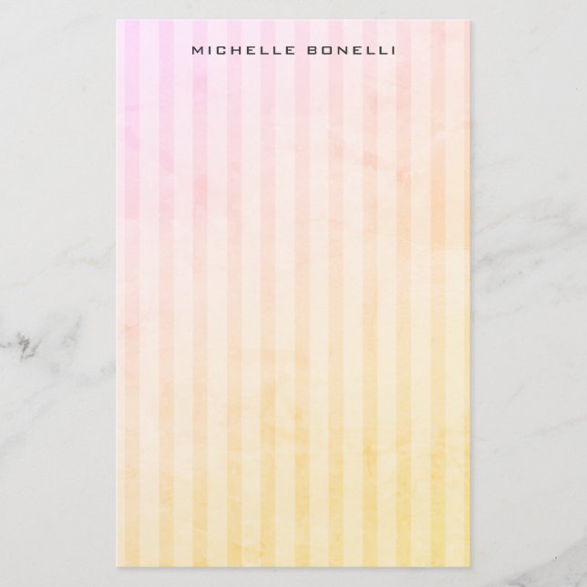 Moderne Streifen Minimalistisch Beruflich Schlicht Briefpapier (Vorderseite)