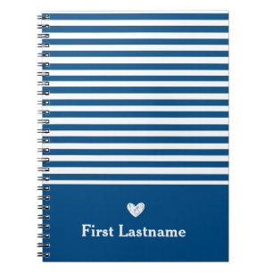 Moderne Streifen mit hochskaliger Heftmonogramm bl Notizblock