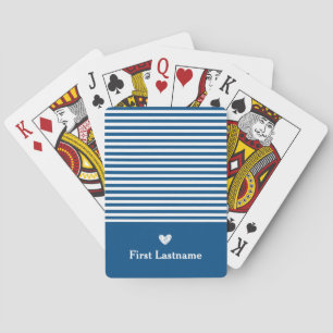 Moderne Streifen mit hochskaliger Heftmonogramm bl Spielkarten