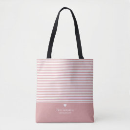 Moderne Streifen mit hochwertigem Herz-Monogramm-E Tasche