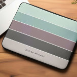 Moderne Streifen Personalisiert Laptopschutzhülle<br><div class="desc">Personalisieren Sie dieses Design mit Ihrem Namen, Monogramm oder Text Ihrer Wahl.</div>