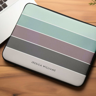 Moderne Streifen Personalisiert Laptopschutzhülle