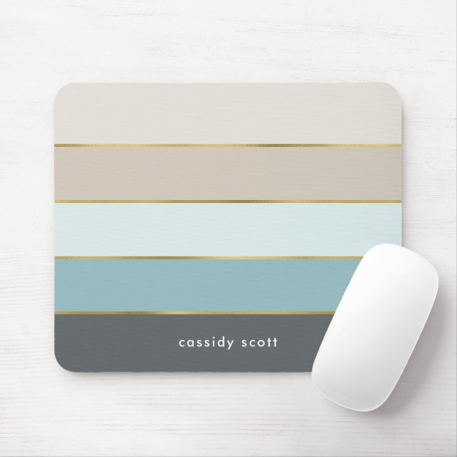 Moderne Streifen Personalisiert Mousepad (Mit Mouse)