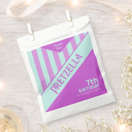 Moderne Streifen pink Geschenktütchen