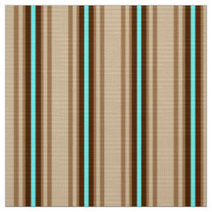 Moderne Streifen, Tan. Braun und Aqua Stoff
