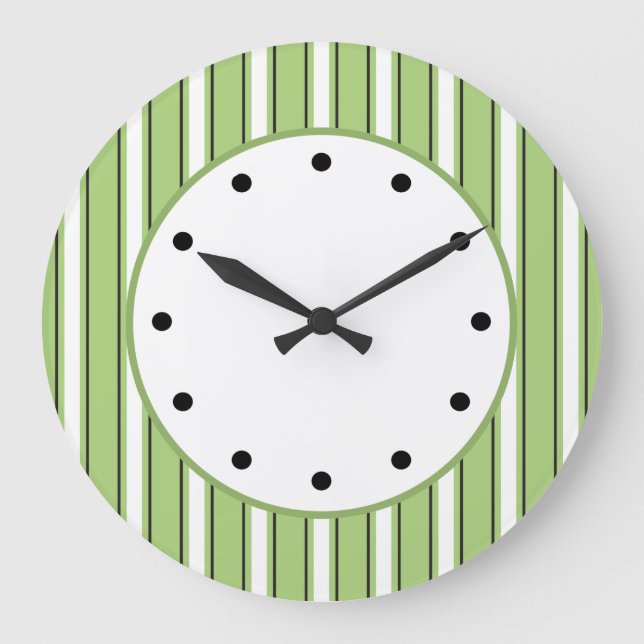 Moderne Streifenuhren Große Wanduhr (Vorderseite)