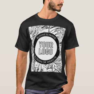 Moderne Strichzeichnungen & Ihr Logo mit editierba T-Shirt