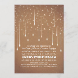 Moderne String Lights Romantische Hochzeitseinladu Einladung