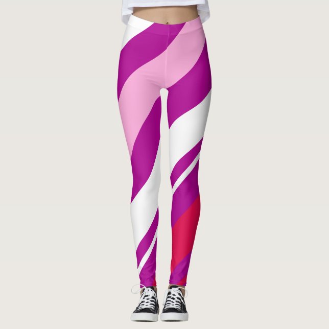 Moderne Stripe Diagonal Leggings (Vorderseite)