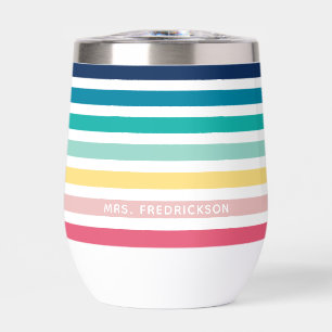 MODERNE STRIPED MOTIF élégant pastel arc-en-ciel
