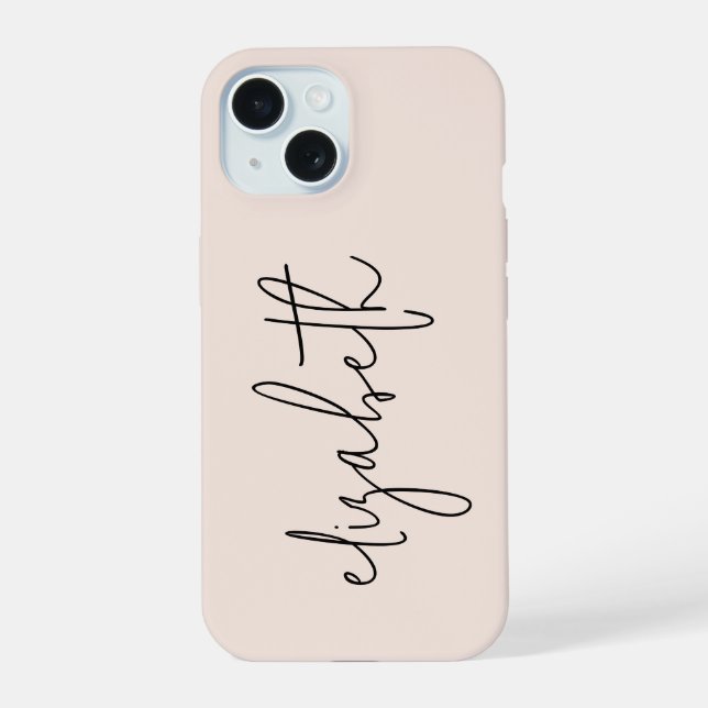 Moderne Style Script Rose Pâle  (Verso)