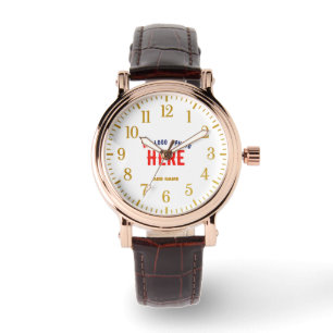 MODERNE, STYLISCH BROWN BROWN ÜBERPRÜFTE MARKENZEI ARMBANDUHR