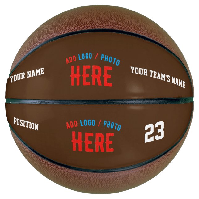 MODERNE, STYLISCH BROWN BROWN ÜBERPRÜFTE MARKENZEI BASKETBALL (Vorderseite)