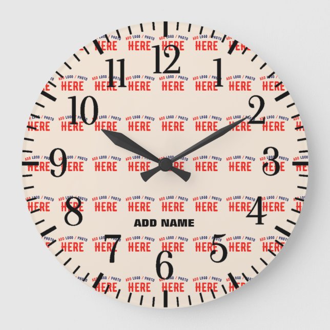 MODERNE, STYLISCH GEPRÜFTE NATÜRLICHE MARKEN GROßE WANDUHR (Vorderseite)
